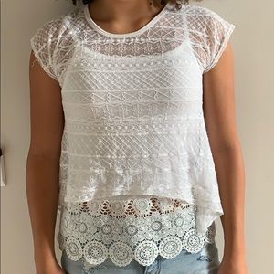 2 piece lace top